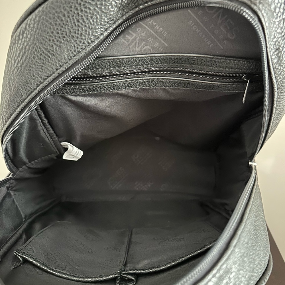 Black Leather Backpack - Picture 9 of 10